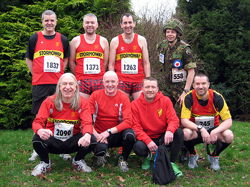 SRAC Team at Inverness Half - Graeme, Keith, Roddy, Andy, Jim, Neil, Jonny and Spike