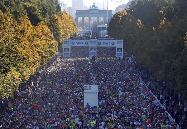 Start of the Berlin Marathon 2014 - anyone spot Gerald?